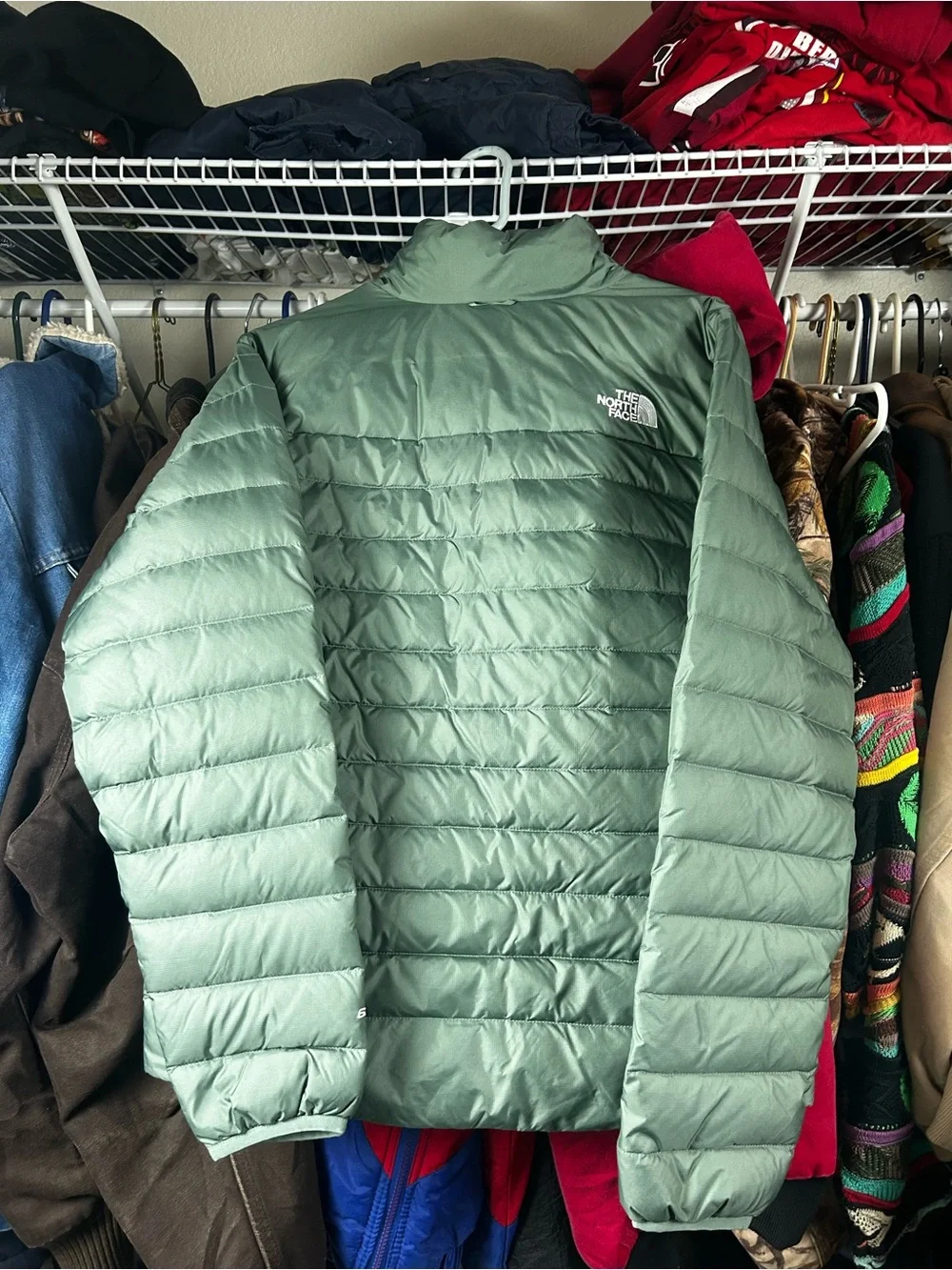 The North Face Men’s Sage Green Quilted Puffer Jacket